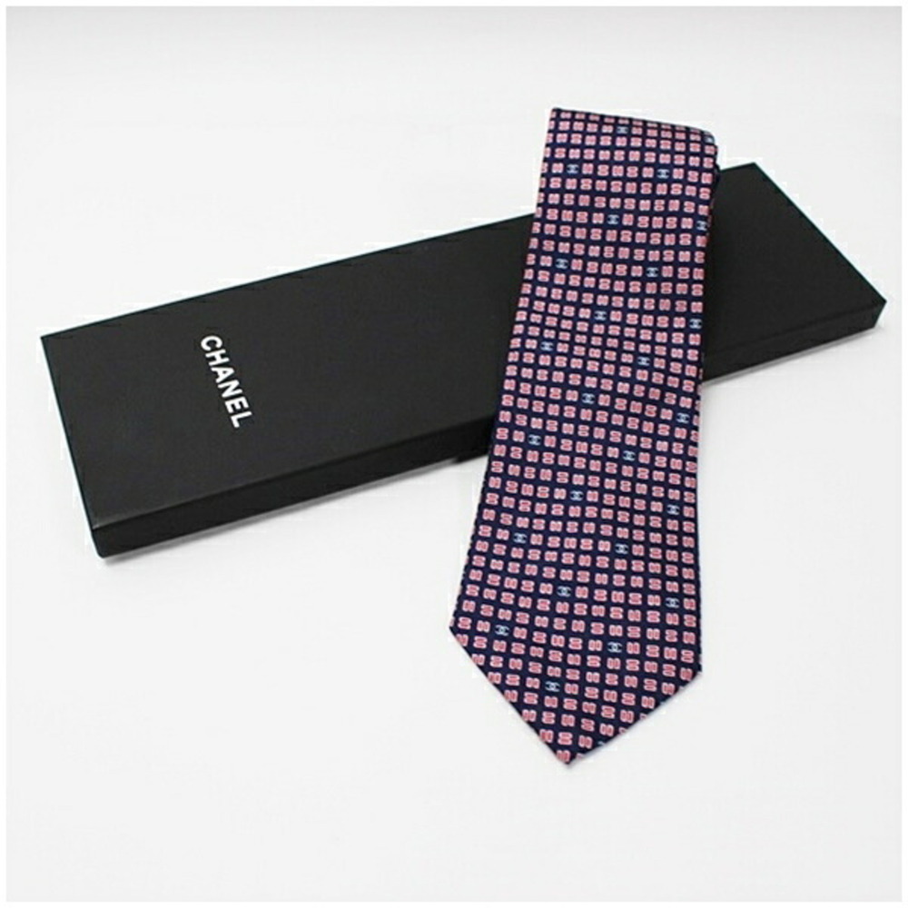 Chanel Silk Tie with Coco Mark - CHANEL Men's